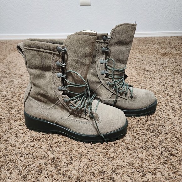 Men\'s Belleville Combat Boots Steel Toe Gore-Tex Size 6 Gray Work Shoe Made USA main image 14
